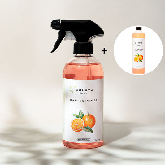 Bad-Reiniger und Konzentrat - Einzelset -  500ml & 1 Liter - purevo