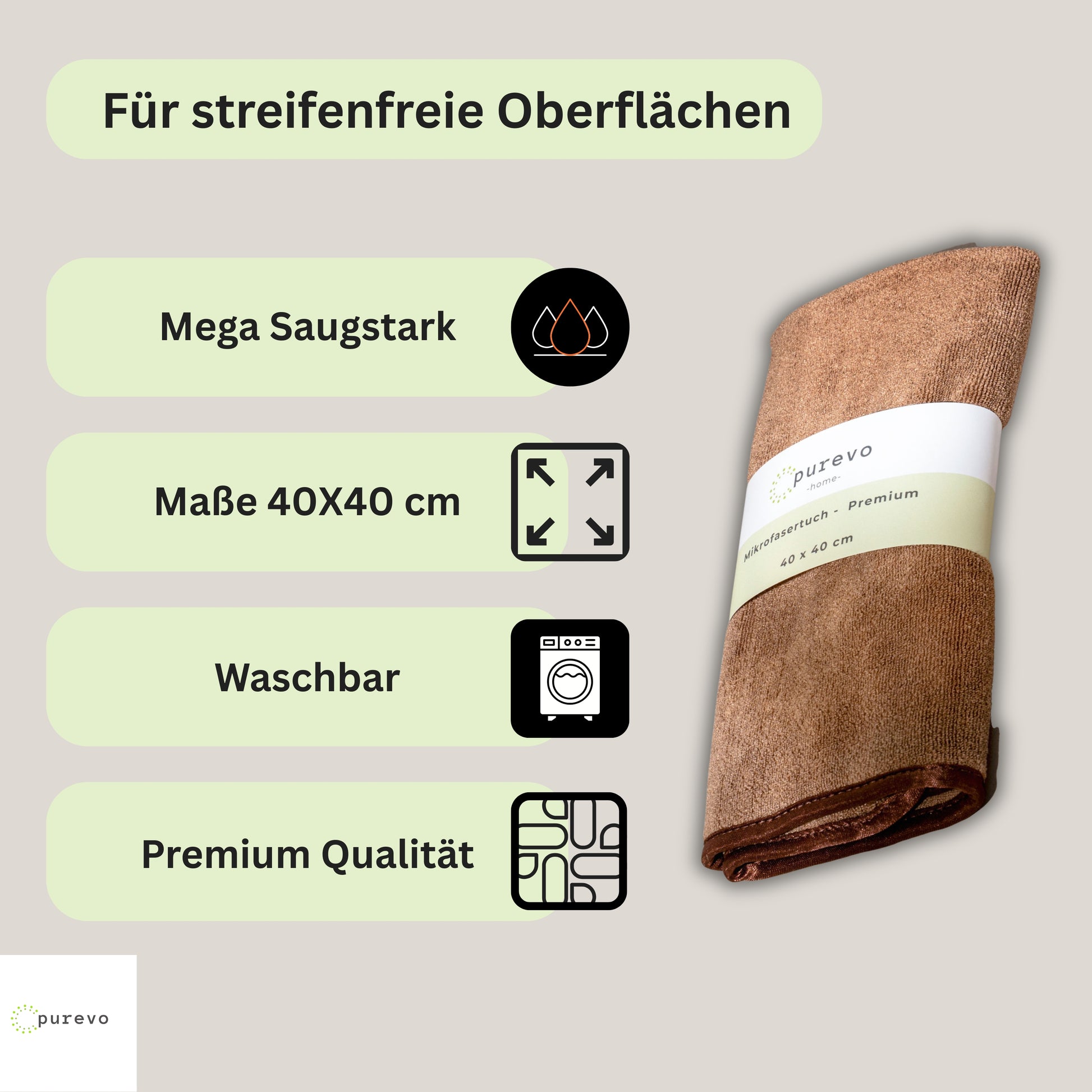 Mikrofasertuch - Premium - purevo - purevo